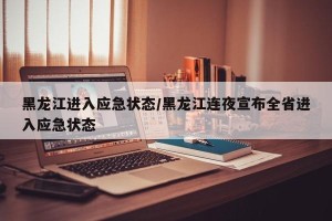黑龙江进入应急状态/黑龙江连夜宣布全省进入应急状态